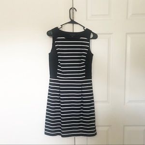 Tommy Hilfiger Navy Blue and White Striped Dress